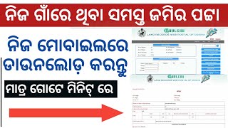 ଜମିପଟ୍ଟା ଡାଉନଲୋଡ଼ କେମିତି କରିବେ  How to Download Land Recorded In PDF File  Bhulekh Odisha Portal [upl. by Platus]