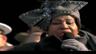 Aretha Franklin Performs at Obama Inauguration Ceremony HQ [upl. by Lenora]