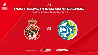 Euroligue  Live  PostGame Press Conference  AS Monaco Roca Team  Maccabi Playtika Tel Aviv [upl. by Magnolia]