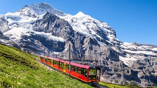 Jungfraubahn Train Ride from Grindelwald to Jungfraujoch  Switzerland [upl. by Mcclees214]