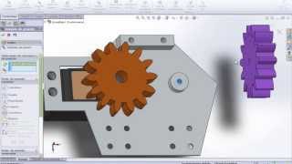 Tutorial  Creación de engranajes y simulación de transmisión en SolidWork [upl. by Flosser]