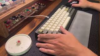 Gateron Summertime  Tofu65 20  GMK Olive Blanc Soundtest [upl. by Eelek]