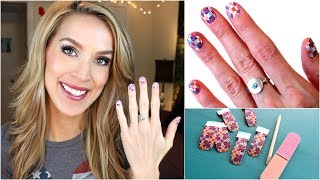 How to Apply Nail Wraps easy nail art  LeighAnnSays [upl. by Ecirtaeb]