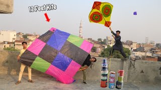 12 Feet Big Monstar Kite Make At Home  Big Kite [upl. by Stephi]