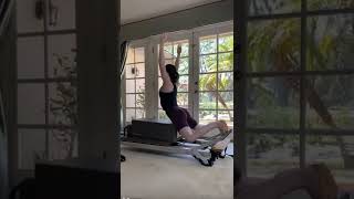 Advanced Reformer Swan Dive on the Long Box pilates reformer shorts [upl. by Anaet]