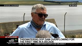 Joy as the Theewaterskloof Dam Wall overflows for the first time in a decade [upl. by Refiffej911]