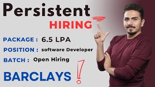 BIggest Hiring  persisteNT  Barclays  Razorpay Hiring  All batches apply  wwwdataTpointcom [upl. by Danette]