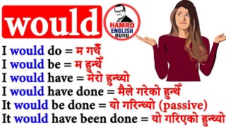 Would modal verb English grammar lesson English in Nepali [upl. by Ajan566]