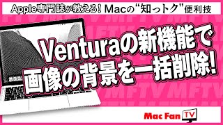 【macOS Ventura新機能】複数の画像の背景をまとめて削除！【Macの“知っトク“便利技】 [upl. by Svoboda364]