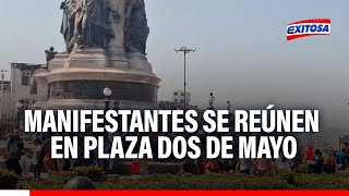 🔴🔵Continúa el paro de transportistas Ciudadanos se reúnen a Plaza Dos de Mayo [upl. by Anoit674]