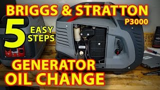 OIL CHANGE BRIGGS amp STRATTON P3000 GENERATOR 5 Easy Steps [upl. by Carline]