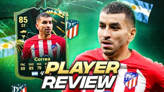 85 EVOLUTIONS quotPOWER SHOOTERquot CORREA PLAYER REVIEW  EAFC 24 ULTIMATE TEAM [upl. by Eiddet71]