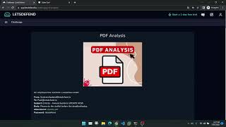 Challenge  LetsDefend  PDF Analysis  Medium [upl. by Nafets582]