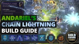 Andariels Best Chain Lightning Sorcerer Build Guide Tanky amp Infinite Mana Hordes T8Pit T120 [upl. by Aurita]