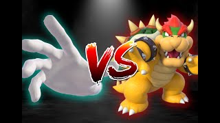 Master hand vs Bowser  MUGEN EVE [upl. by Euqinommod290]