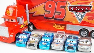 Disney Cars Mini Racers Metalllic Series Mack Piston Cup Hauler [upl. by Ranson281]