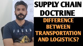 Difference Between Transportation And Logistics  Tranport vs Logistics [upl. by Mitzi118]