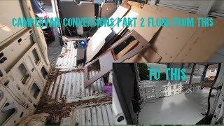 Campervan conversions  DIY camper Build flooring [upl. by Colon]