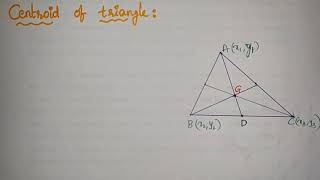 Centroid of Triangle derivation  Coordinate Geometry  classes  9th 10th Inter  CBSC SSC [upl. by Yeldua207]