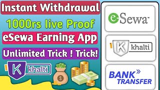 eSewa Earning App Of 2024  Unlimited Trick in App  Instant Withdrawal in Esewa  EasyCoins App [upl. by Menzies66]