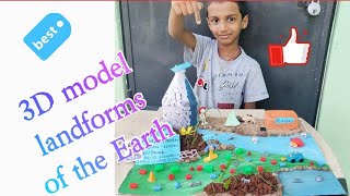 3D model landforms of the EarthEducational projectschool project best primary science exhibition [upl. by Naget]