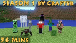 Monster School  Season 1 Complete by Crafter  Minecraft Animation 56 Mins Best Videos [upl. by Aliehc593]