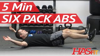 6 Pack in 5 Minutes  Ab Exercises Workout Class by Freddie  How to get a 6 pack fast HASfit [upl. by Aihsatsan374]