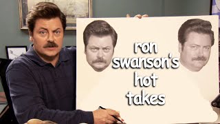 ron swanson’s hot takes for 10 minutes straight  Parks amp Recreation  Comedy Bites [upl. by Aerdnaeel]