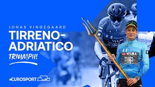 🏆 Jonas Vingegaard Came Saw amp Conquered TirrenoAdriatico 2024 🏆  Eurosport Cycling [upl. by Happy]