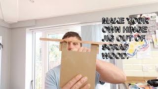 How to make a hinge jig out of scrap wood for free [upl. by Gnehc]