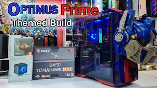 Optimus Prime Themed Build  Amplified Gaming Store [upl. by Nekcerb247]