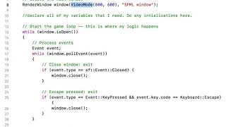 Intro to SFML C Part 15 Understanding The SFML Code Structure [upl. by Millda]