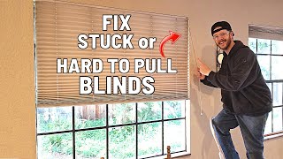 How To Fix Hard to Pull or Stuck Window Blinds Easy Trick [upl. by Cynthea]