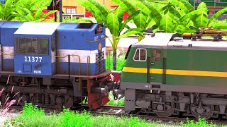 WAG9 to WDM3D LOCOMOTIVE CHANGE  BUMPY RAILROAD  RAILWORK  INDIAN TRAIN SIMULATOR 2024 [upl. by Eceinehs761]