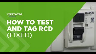 How to Test and Tag RCD Fixed [upl. by Ttehr]