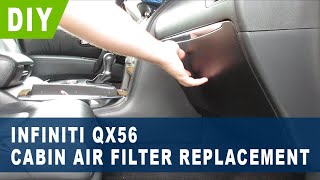 Infiniti QX56 Cabin Air Filter Replacement  2011 2012 2013 [upl. by Ahsinrat866]