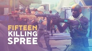 FIFTEEN KILLING SPREE Fortnite Battle Royale [upl. by Raval]