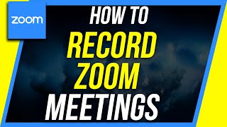 How to Record a Zoom Meeting  As Participant or Host [upl. by Wilber]