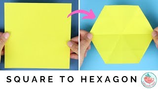 How to Make a Hexagon from a Square  How to Cut a Hexagon [upl. by Ware]