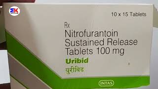 Uribid Tablet  Nitrofurantoin Tablet  Uribid Tablets Use Benefits Dosage review in Hindi [upl. by Rellek]