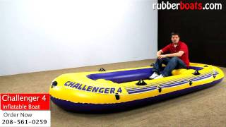 Intex Challenger 4 Inflatable Boat Video Review by Rubber Boats [upl. by Ordep106]