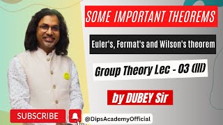 Eulers Fermats and Wilsons Theorem Important Theorems by Dubey Sir  CSIR NET  IIT JAM Maths [upl. by Vassell975]