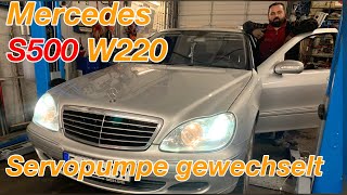 Mercedes S500 W220  Servopumpe gewechselt [upl. by Markos]