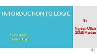 Laws of logic UrduHindi Lecture SZ PRODUCTION [upl. by Osborn]