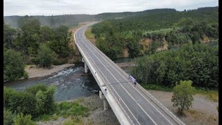 Inauguran nuevo puente Duqueco que da continuidad a vía paralela a la Ruta 5 [upl. by Dine541]