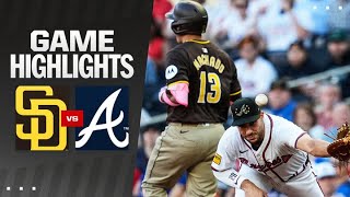 Padres vs Braves Game Highlights 51924  MLB Highlights [upl. by Neufer]