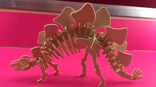 DIY Miniature Stegosaurus  Woodcraft Construction Kit [upl. by Vokaay]