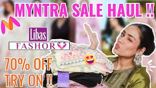 Huge Myntra Sale Haul 😍 FESTIVE KURTA SET Affordable amp Trendy  70 off Try on Haul [upl. by Lurlene]