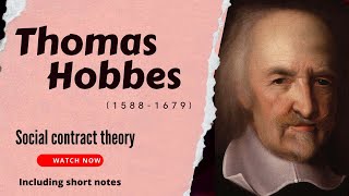 Thomas HobbesSocial contract theoryState of natureHuman naturepoliticalscience philosopher [upl. by Ahsied]