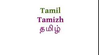 How to pronounce Tamil [upl. by Lorelei]